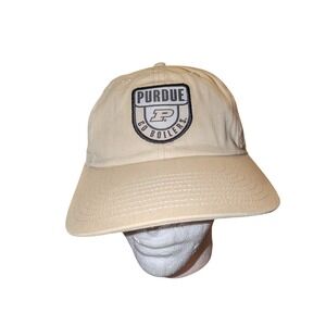 Purdue Boilermakers Khaki Tan Adjustable  Baseball Cap Go Boilers